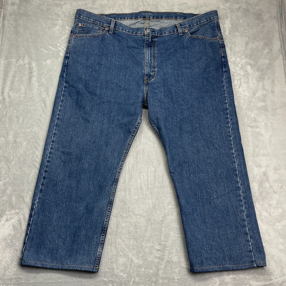 Levi's 505 Jeans Mens 50x30‎ (50x28) Blue Denim Regular Fit 5-Pocket 04505-4891
